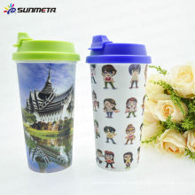 Sunmeta New Arrival Hot Vente Haute qualité Impression Sublimation Plastic Double Wall Mug
